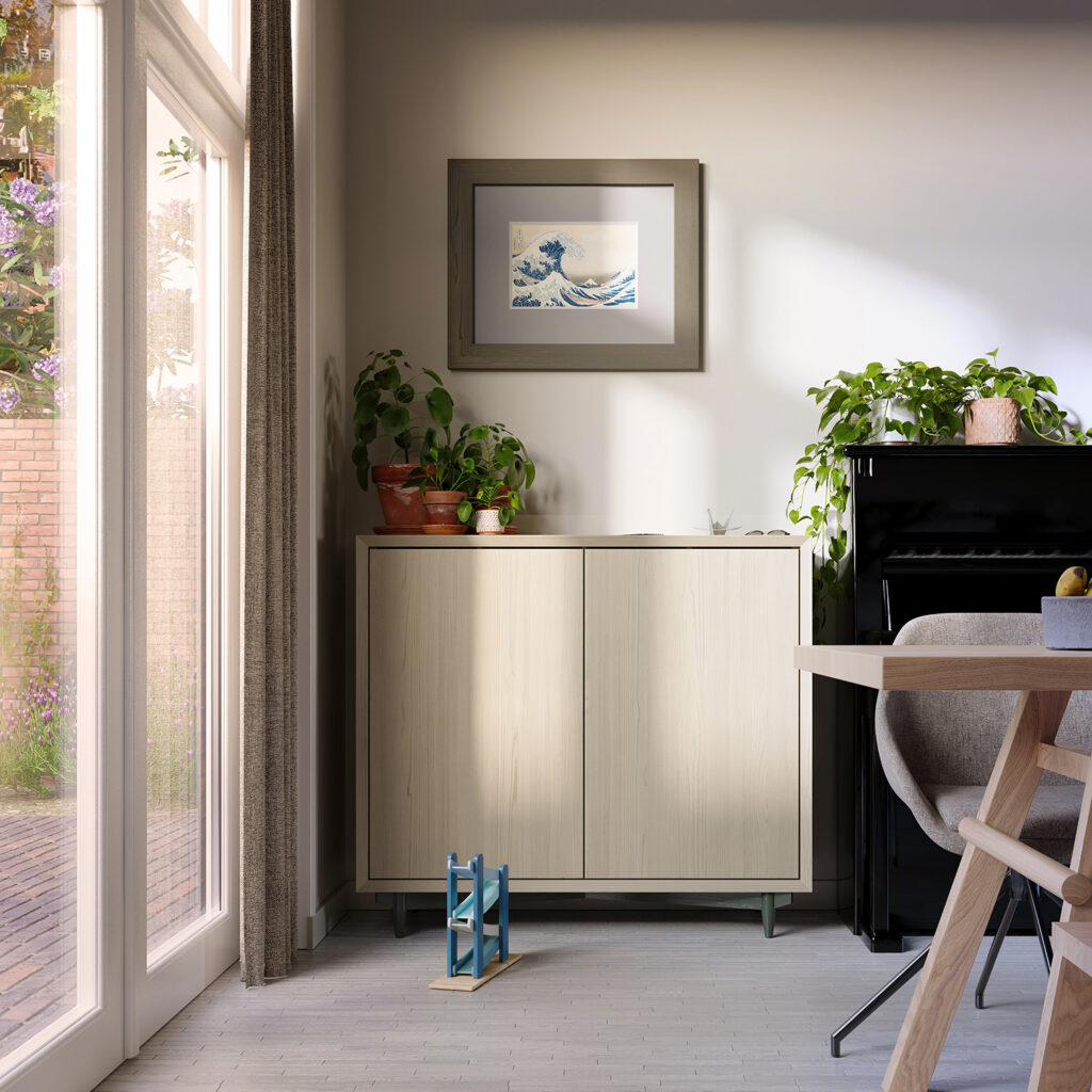 3D visualistie interieur, maatwerk kast, 3D impressie, architectuur, interieur, nieuwbouw